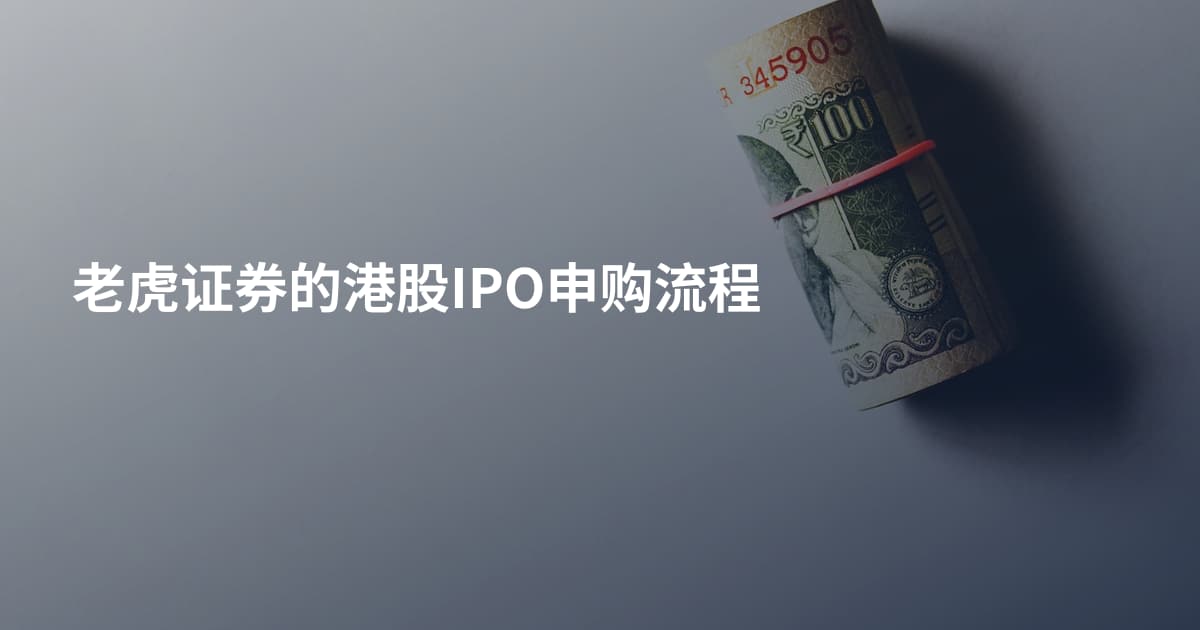 老虎证券的港股IPO申购流程