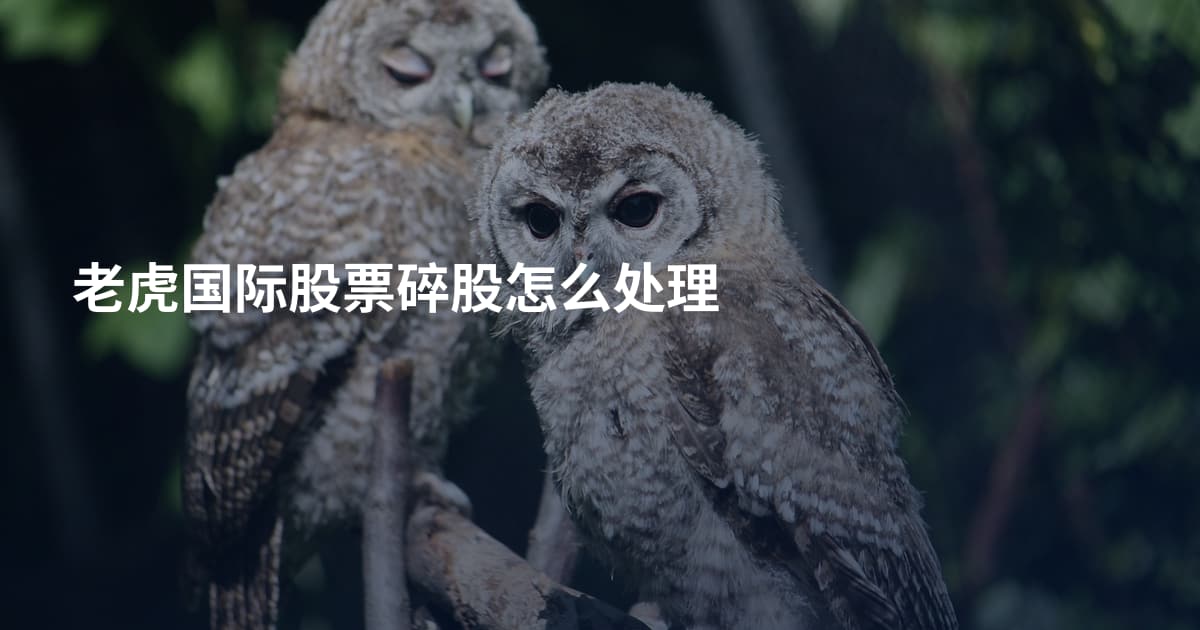 老虎国际股票碎股怎么处理