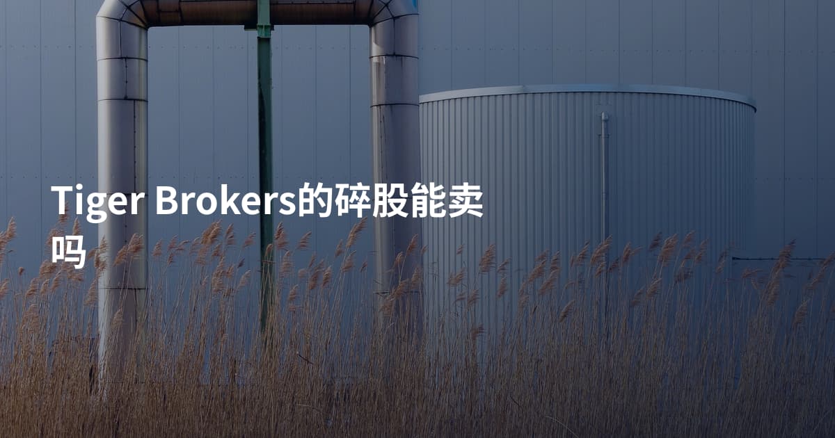 Tiger Brokers的碎股能卖吗