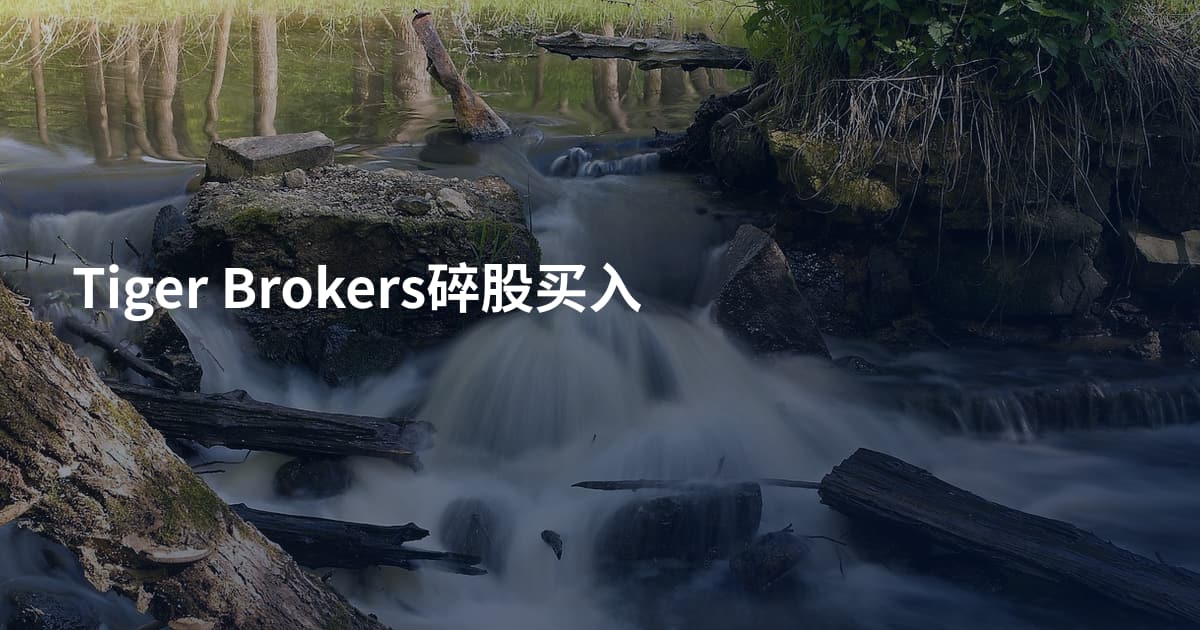 Tiger Brokers碎股买入