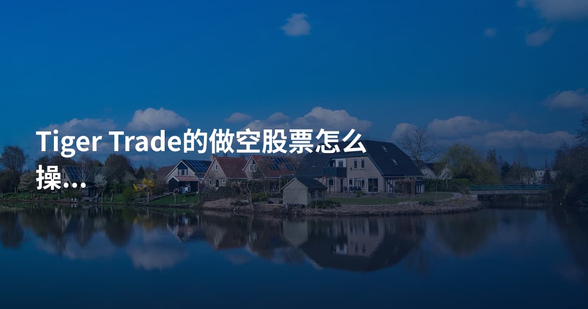 Tiger Trade的做空股票怎么操作