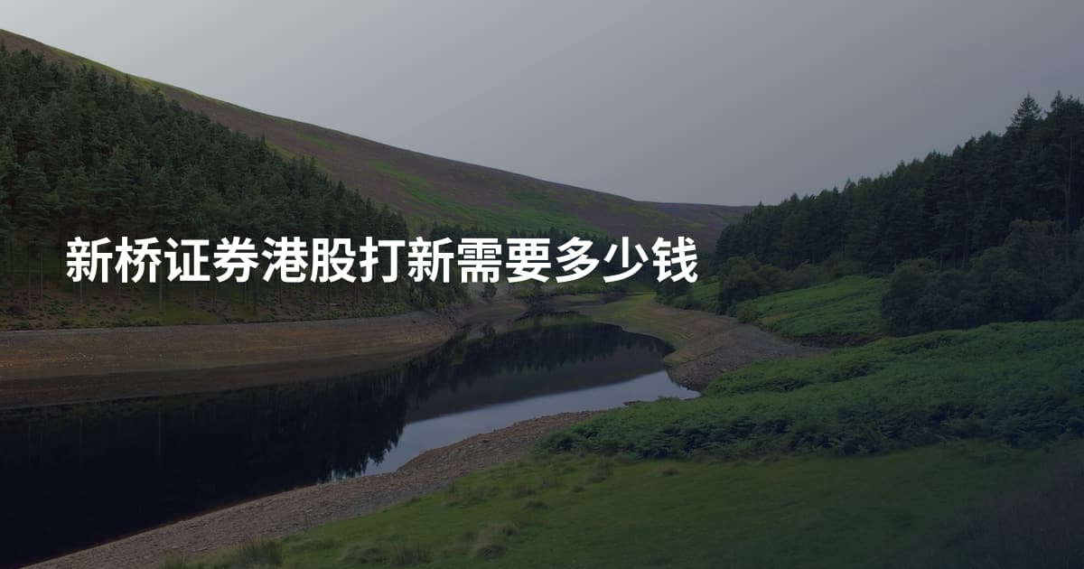 新桥证券港股打新需要多少钱