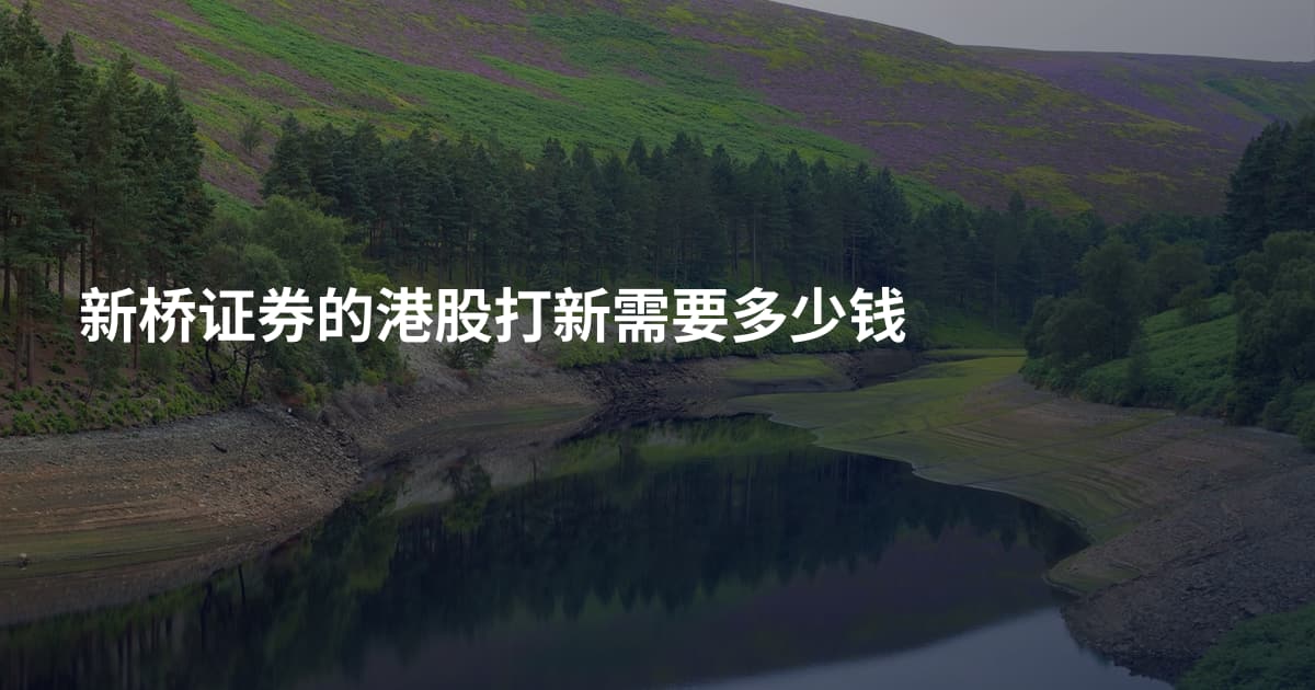 新桥证券的港股打新需要多少钱