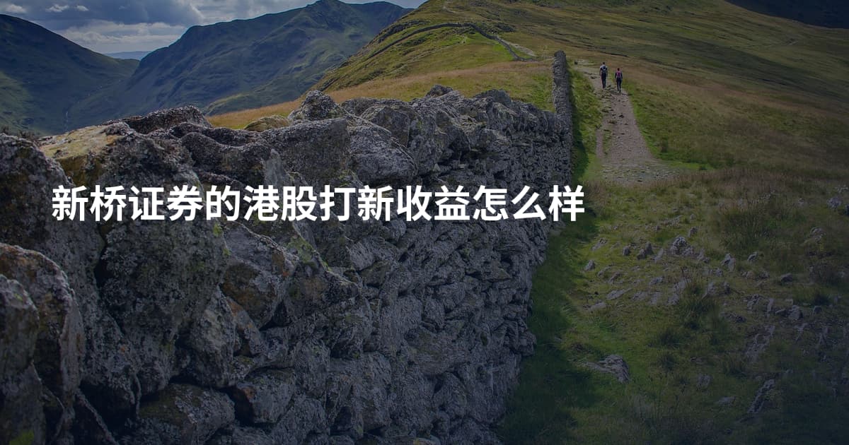 新桥证券的港股打新收益怎么样