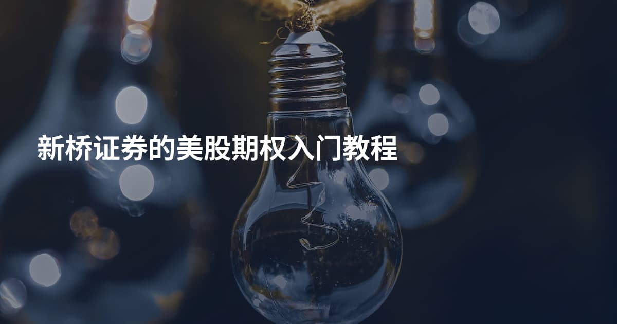 新桥证券的美股期权入门教程