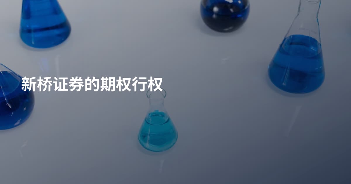 新桥证券的期权行权