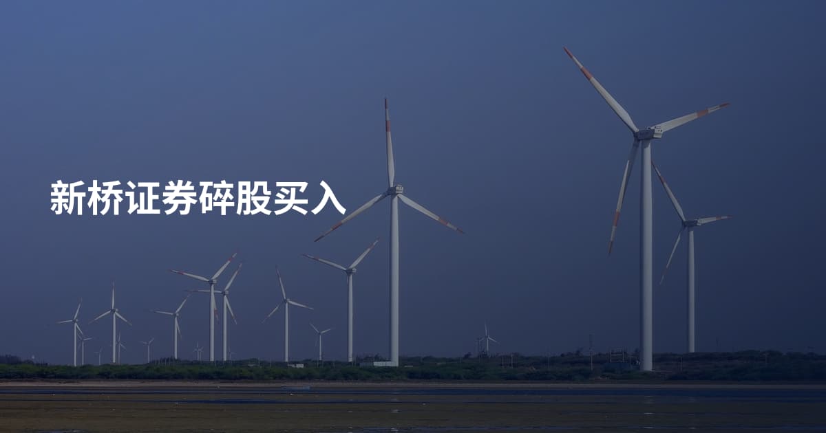 新桥证券碎股买入