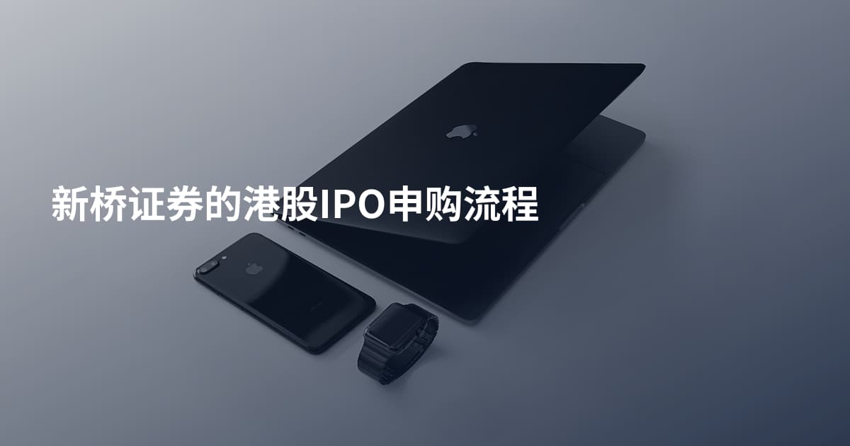 新桥证券的港股IPO申购流程