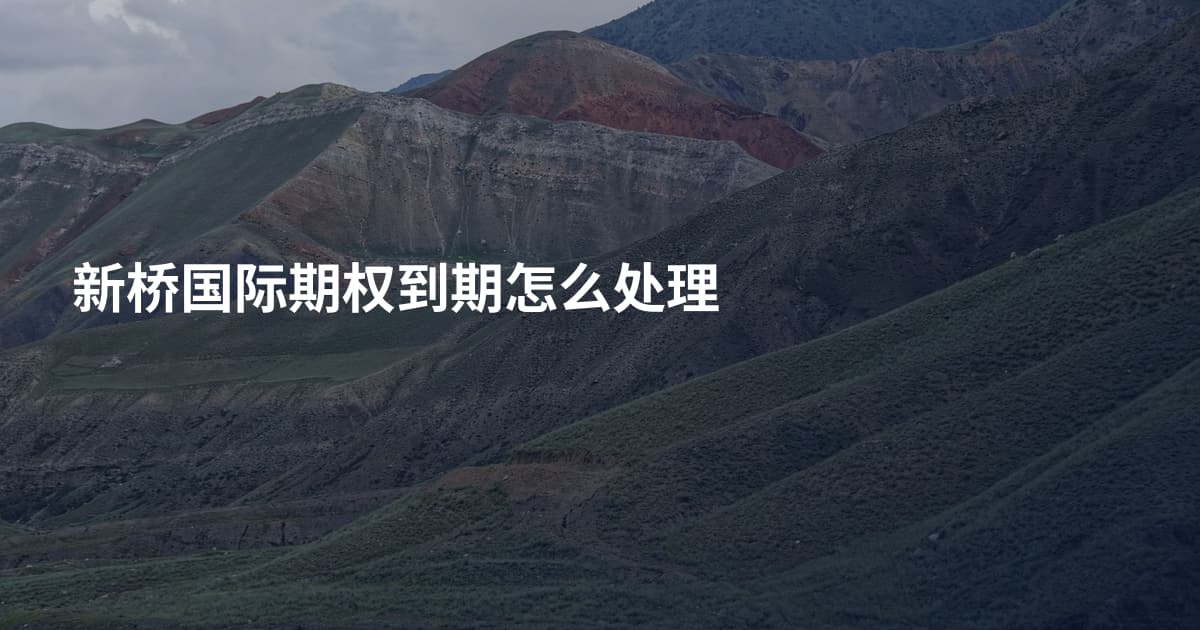 新桥国际期权到期怎么处理