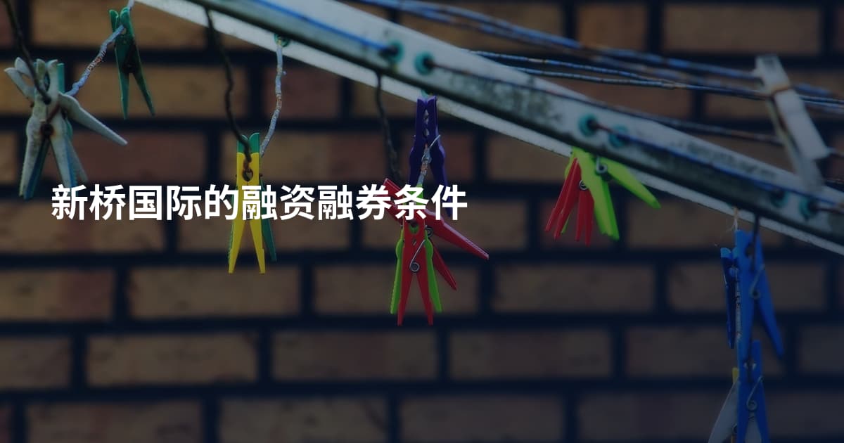 新桥国际的融资融券条件