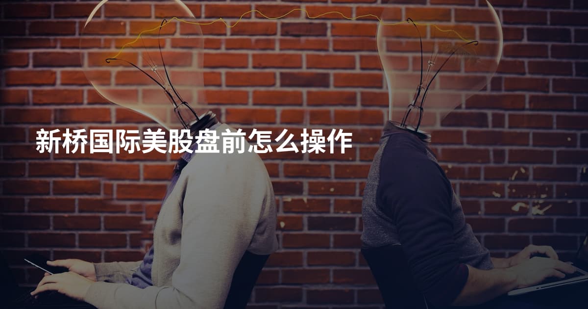 新桥国际美股盘前怎么操作
