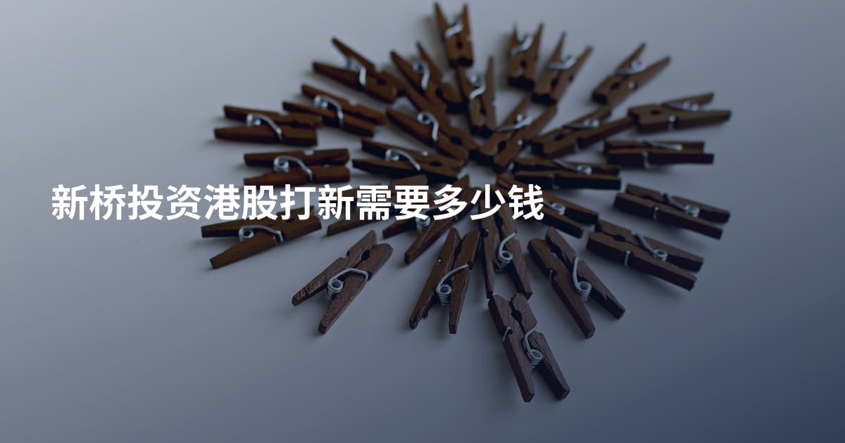 新桥投资港股打新需要多少钱