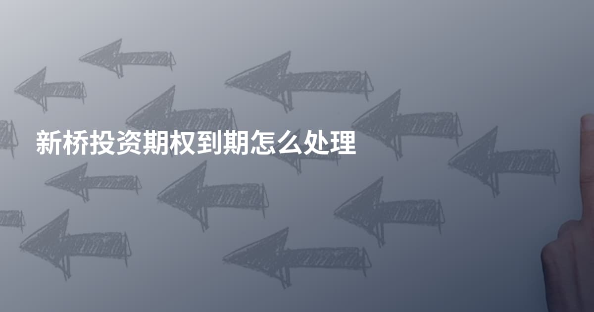 新桥投资期权到期怎么处理
