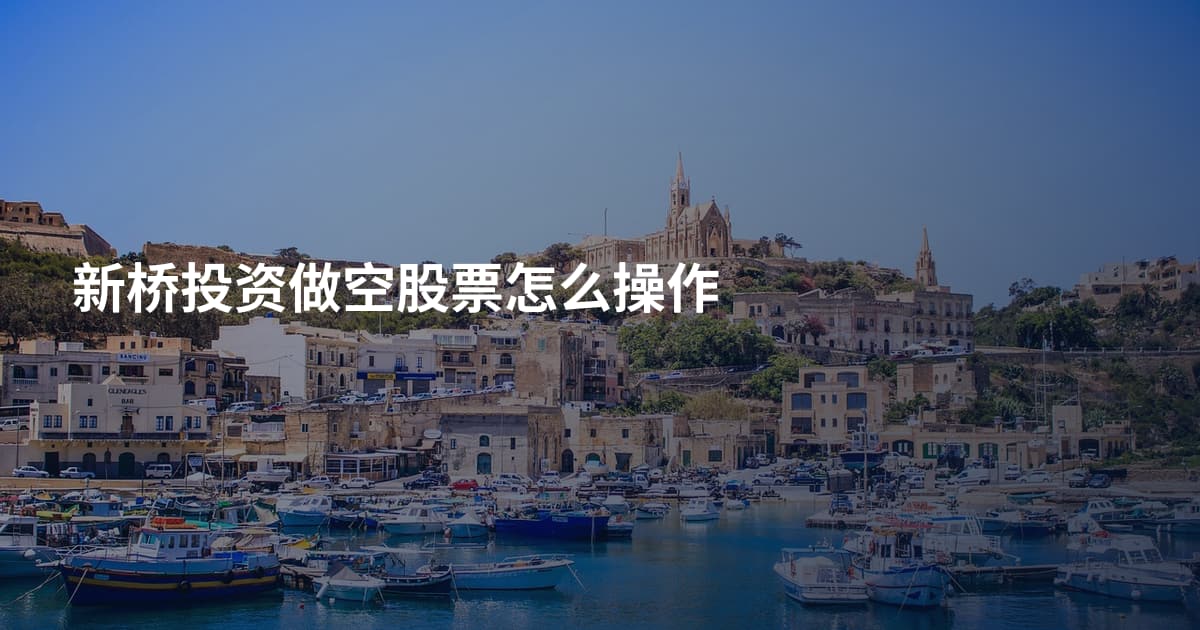 新桥投资做空股票怎么操作