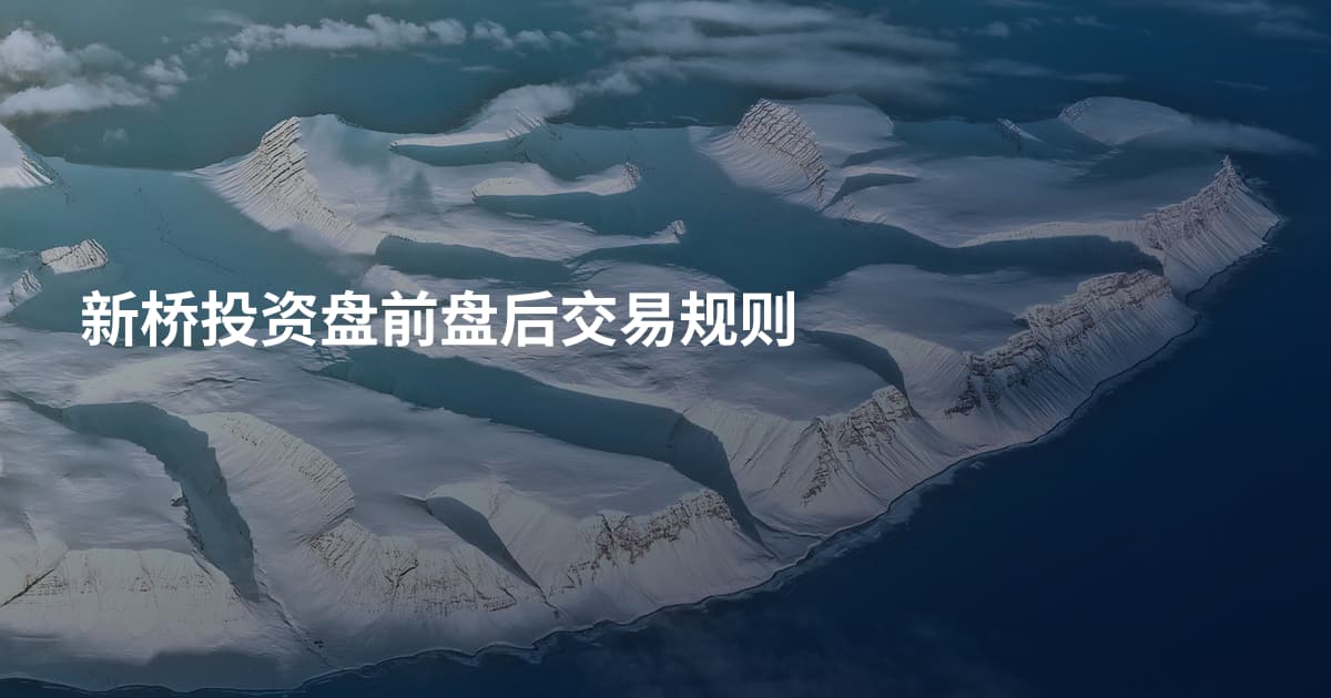 新桥投资盘前盘后交易规则