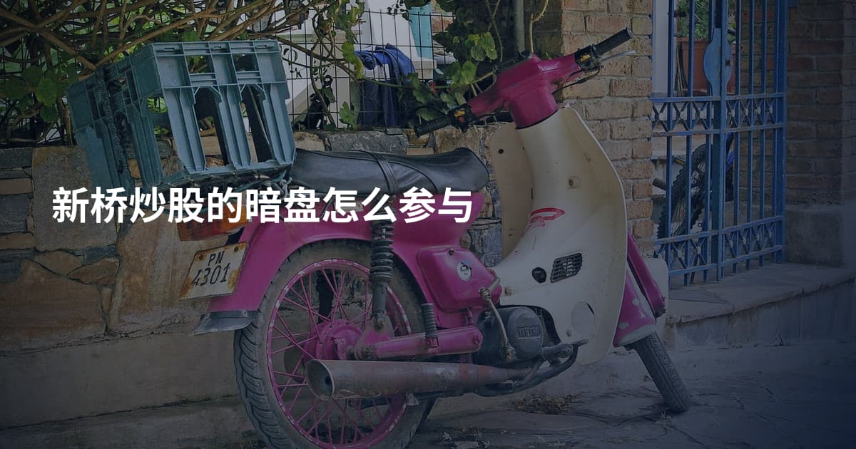 新桥炒股的暗盘怎么参与