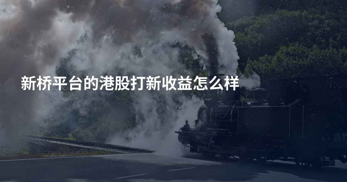 新桥平台的港股打新收益怎么样