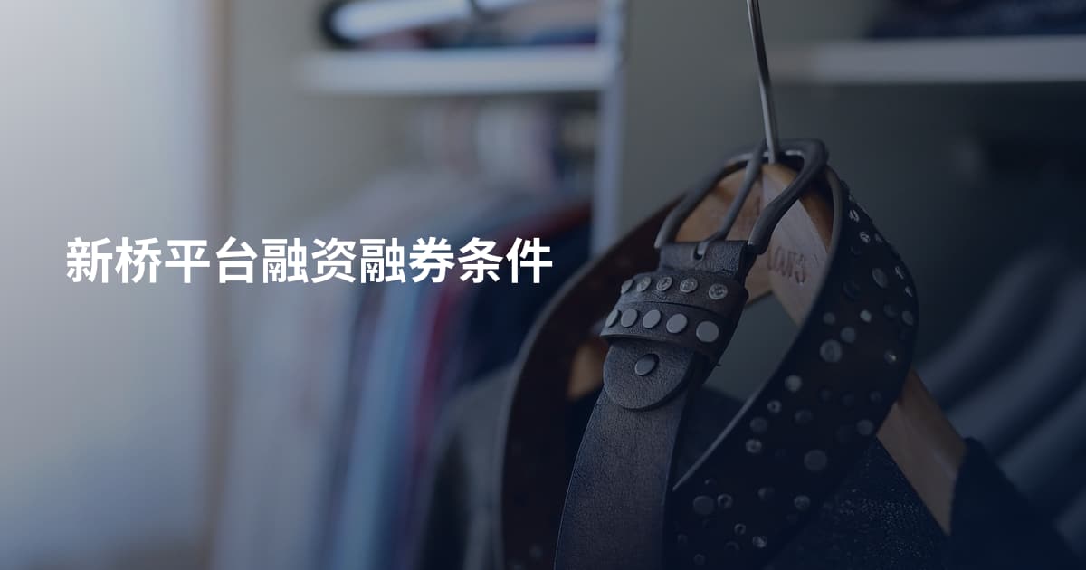 新桥平台融资融券条件