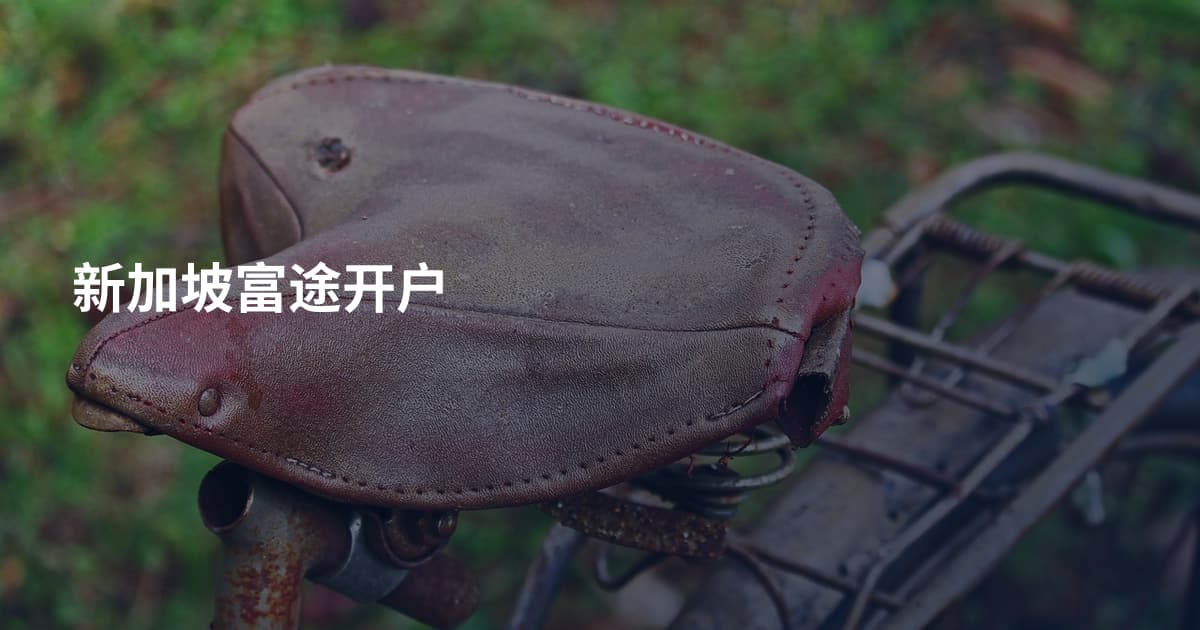 新加坡富途开户