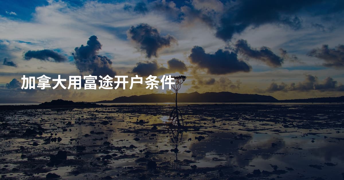 加拿大用富途开户条件