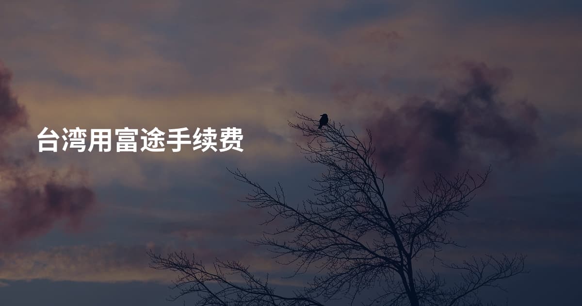 台湾用富途手续费