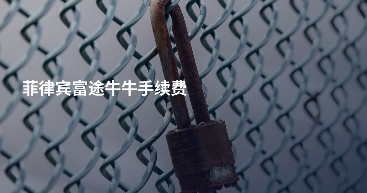 菲律宾富途牛牛手续费