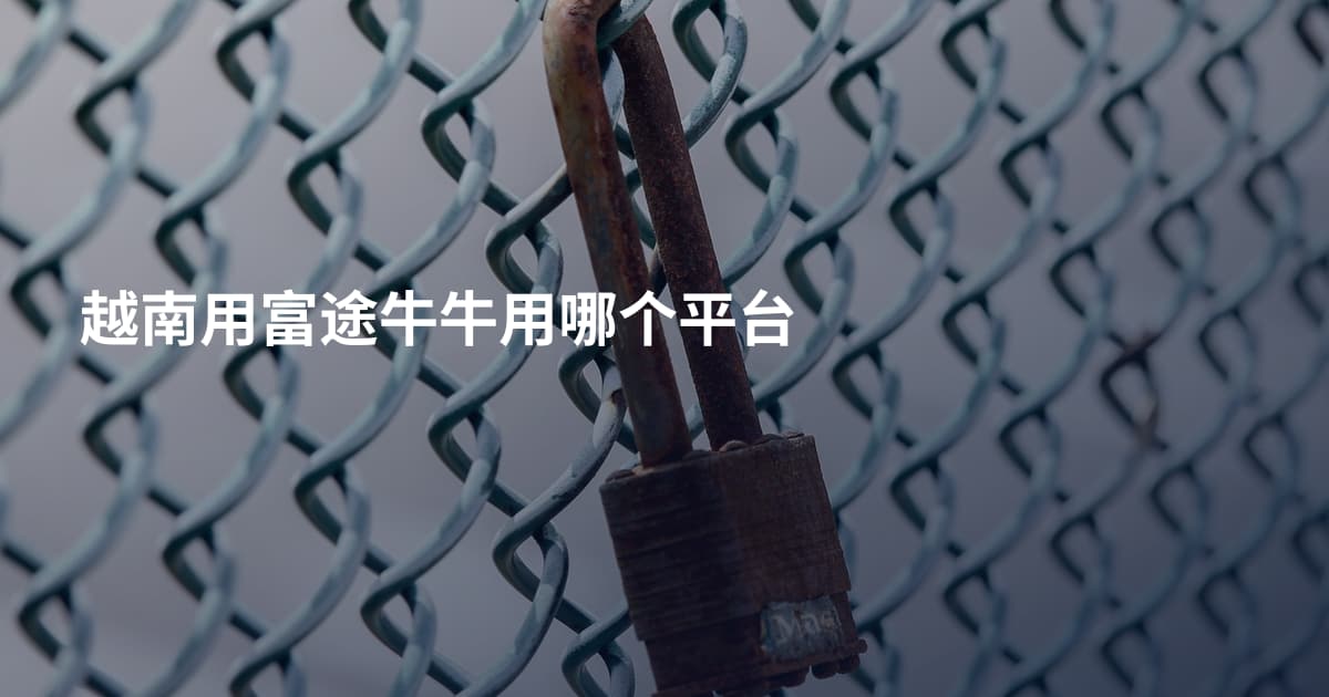 越南用富途牛牛用哪个平台