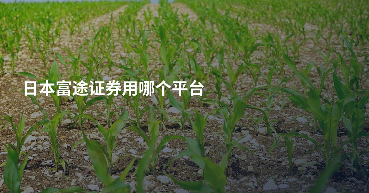 日本富途证券用哪个平台