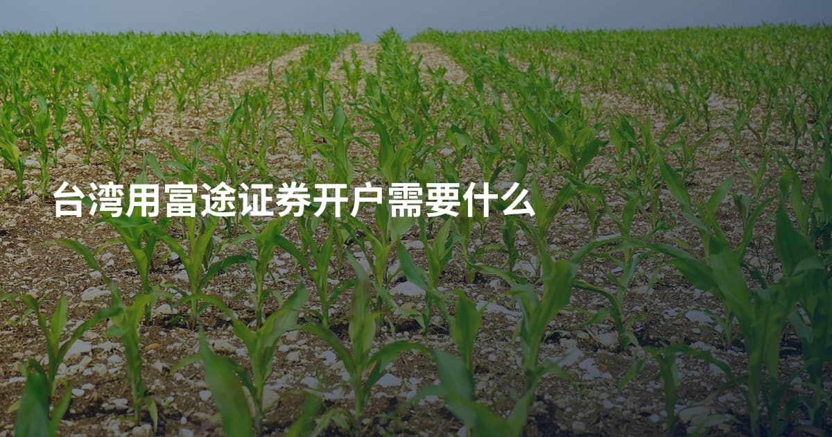 台湾用富途证券开户需要什么