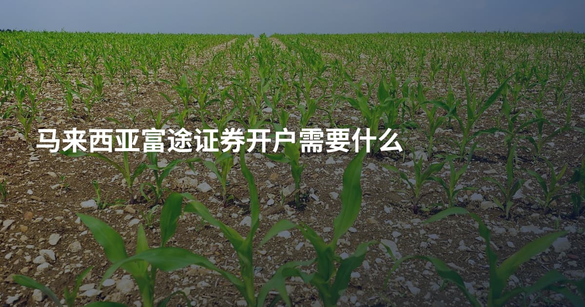 马来西亚富途证券开户需要什么
