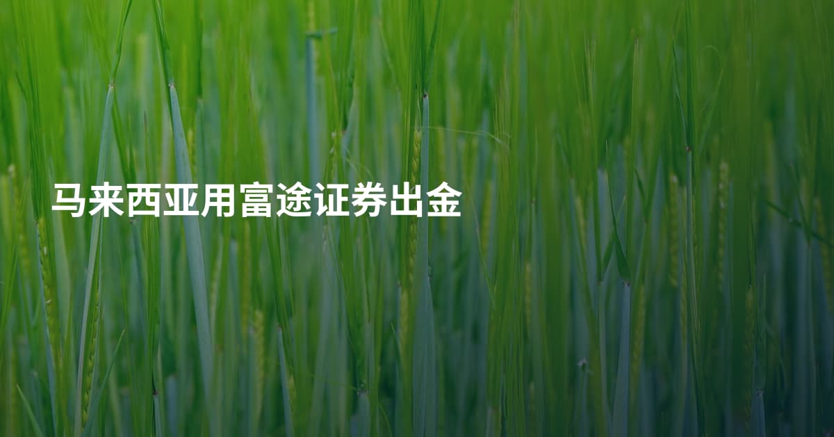 马来西亚用富途证券出金