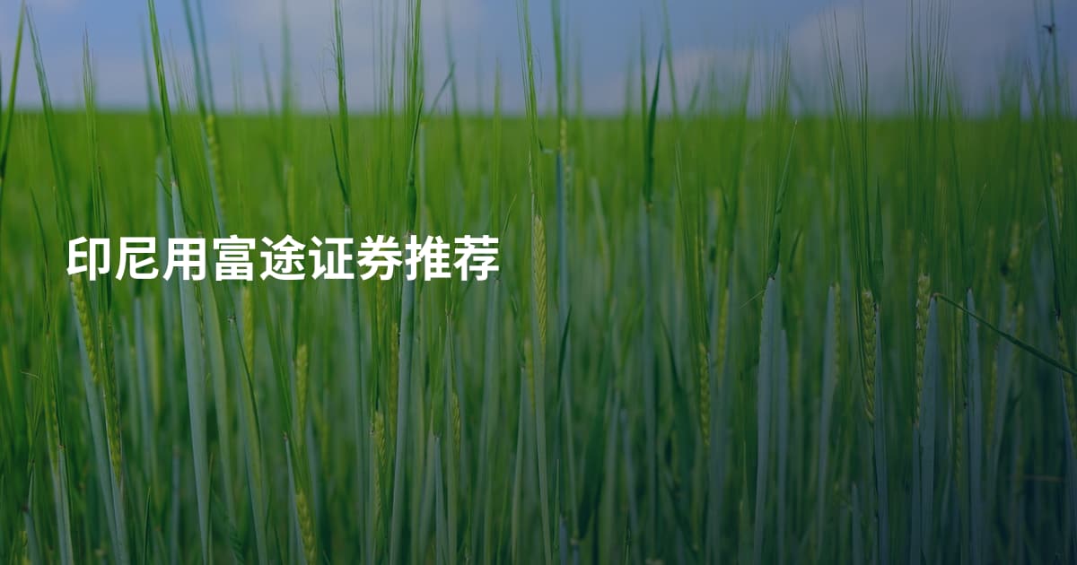印尼用富途证券推荐