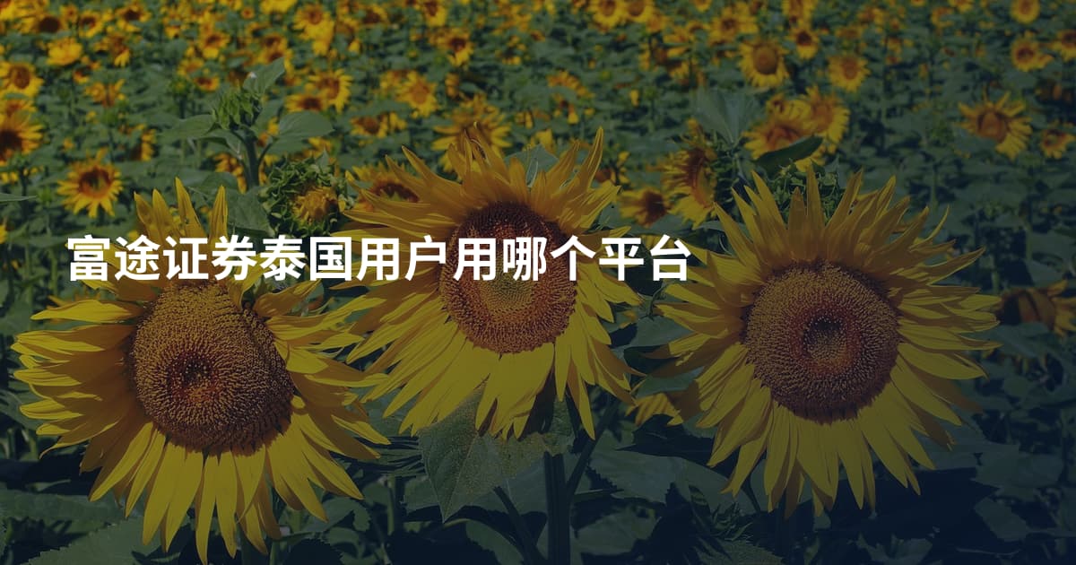 富途证券泰国用户用哪个平台