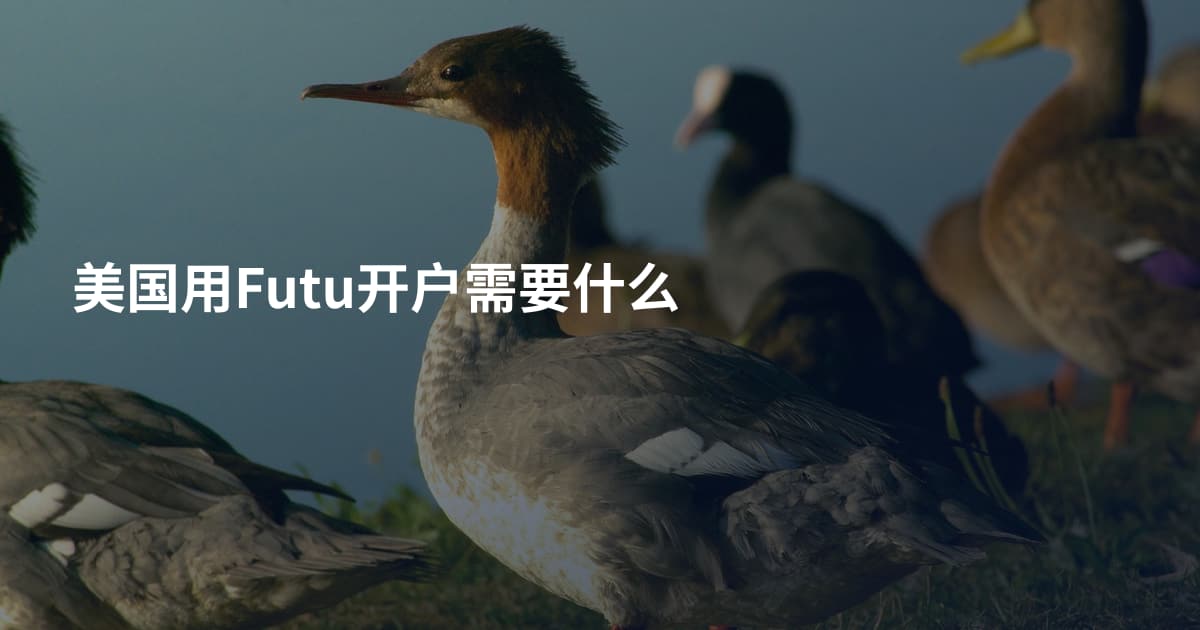 美国用Futu开户需要什么