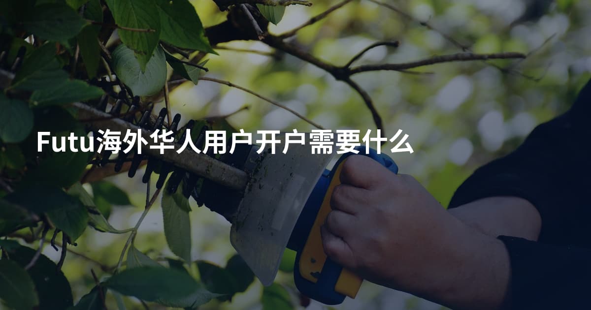 Futu海外华人用户开户需要什么