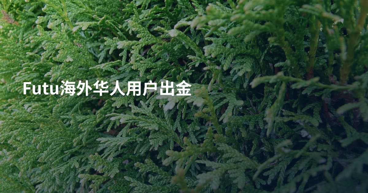 Futu海外华人用户出金