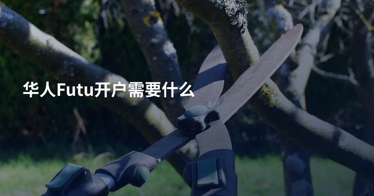 华人Futu开户需要什么