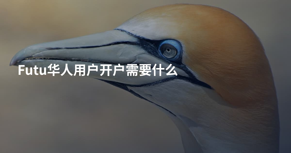 Futu华人用户开户需要什么