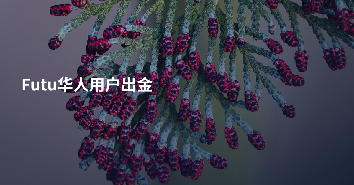 Futu华人用户出金