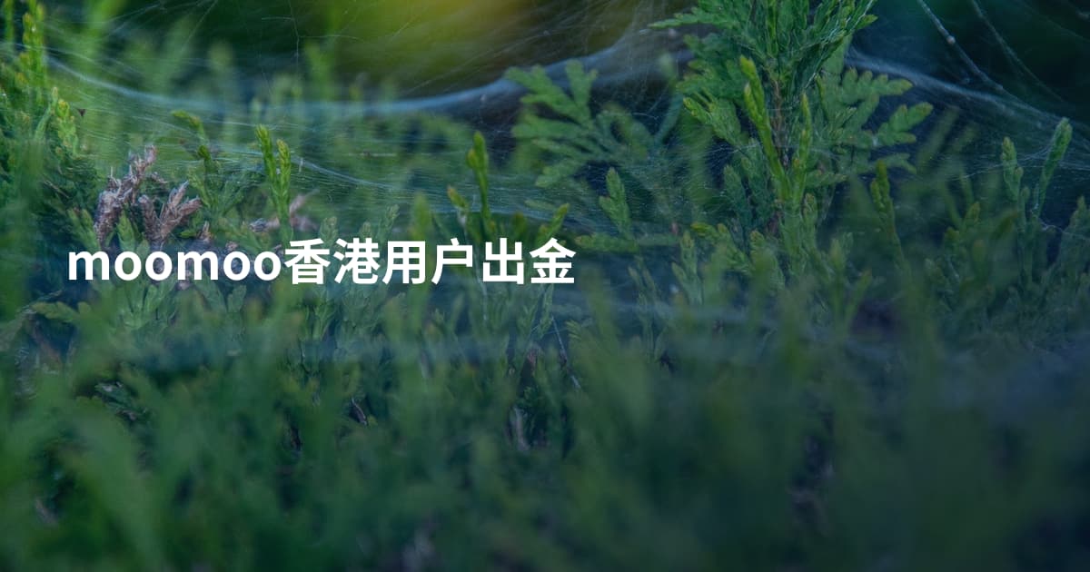 moomoo香港用户出金