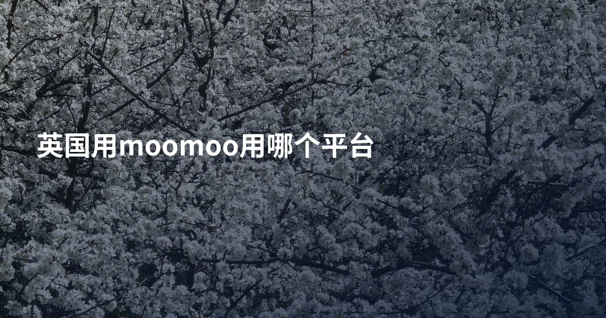 英国用moomoo用哪个平台