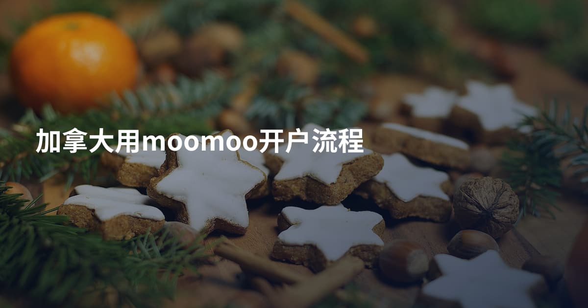 加拿大用moomoo开户流程