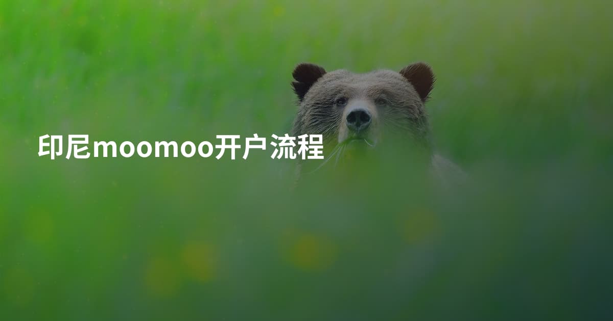 印尼moomoo开户流程