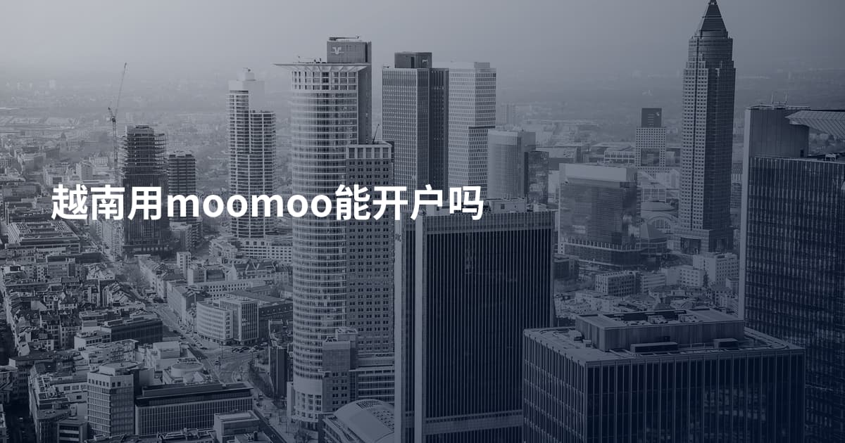 越南用moomoo能开户吗