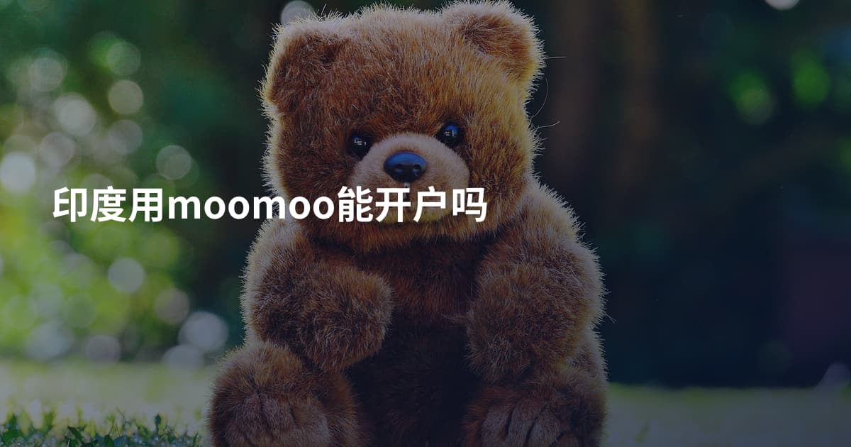 印度用moomoo能开户吗