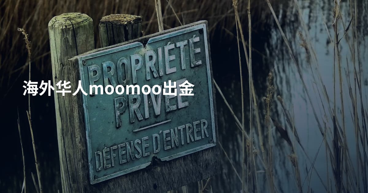 海外华人moomoo出金