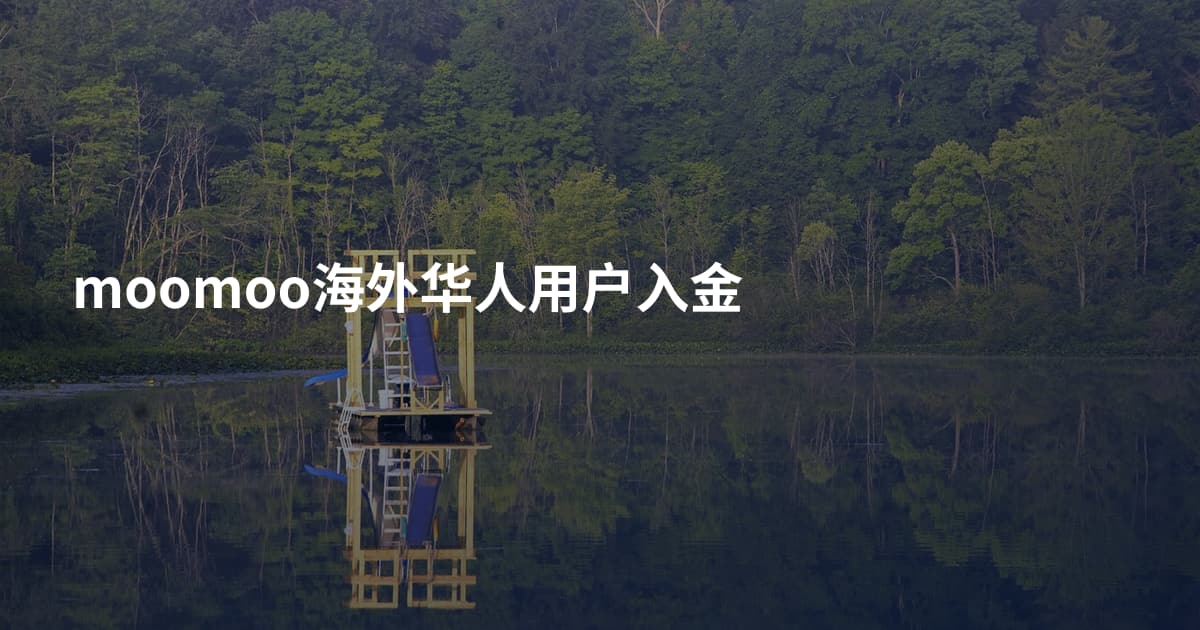 moomoo海外华人用户入金