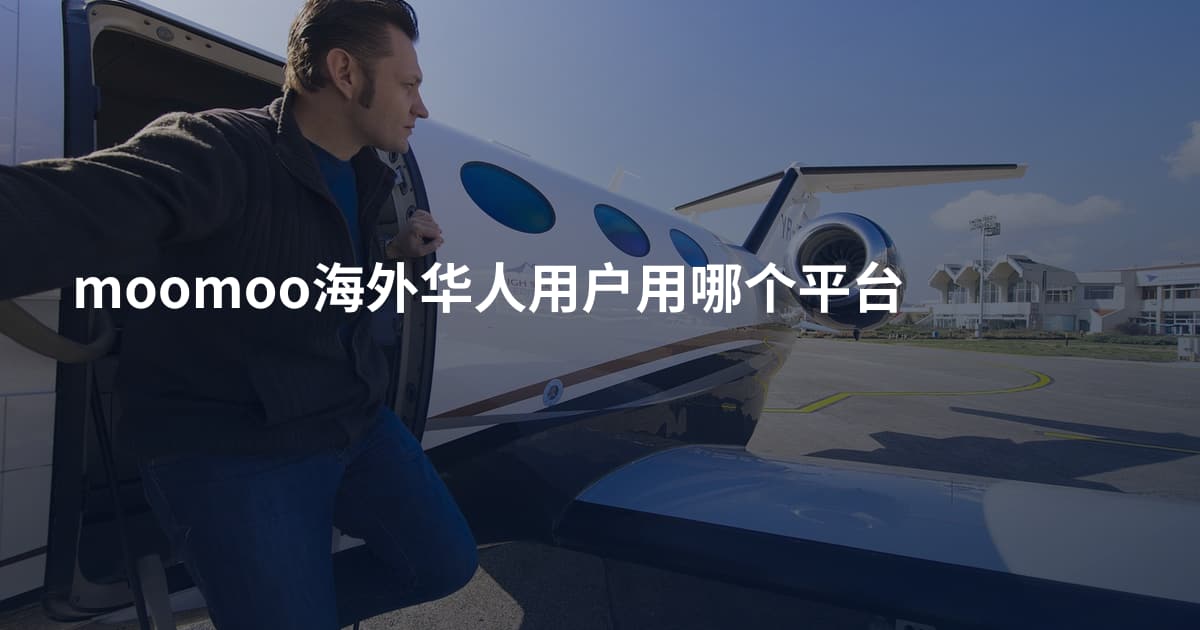 moomoo海外华人用户用哪个平台