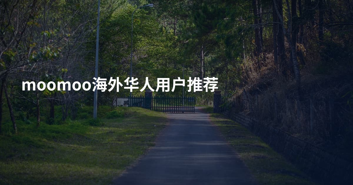 moomoo海外华人用户推荐