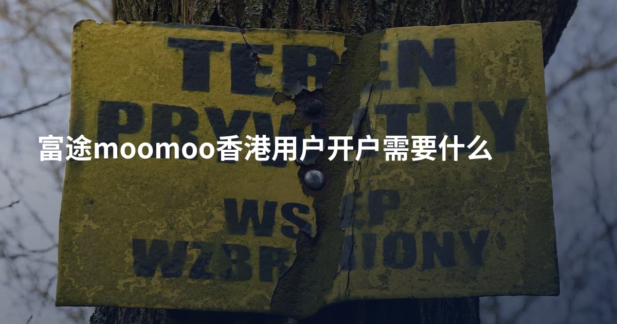 富途moomoo香港用户开户需要什么